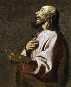 Francisco de Zurbaran Detail from Saint Luke as a Painter before Christ on the Cross. Widely believed to be a self-portrait painting